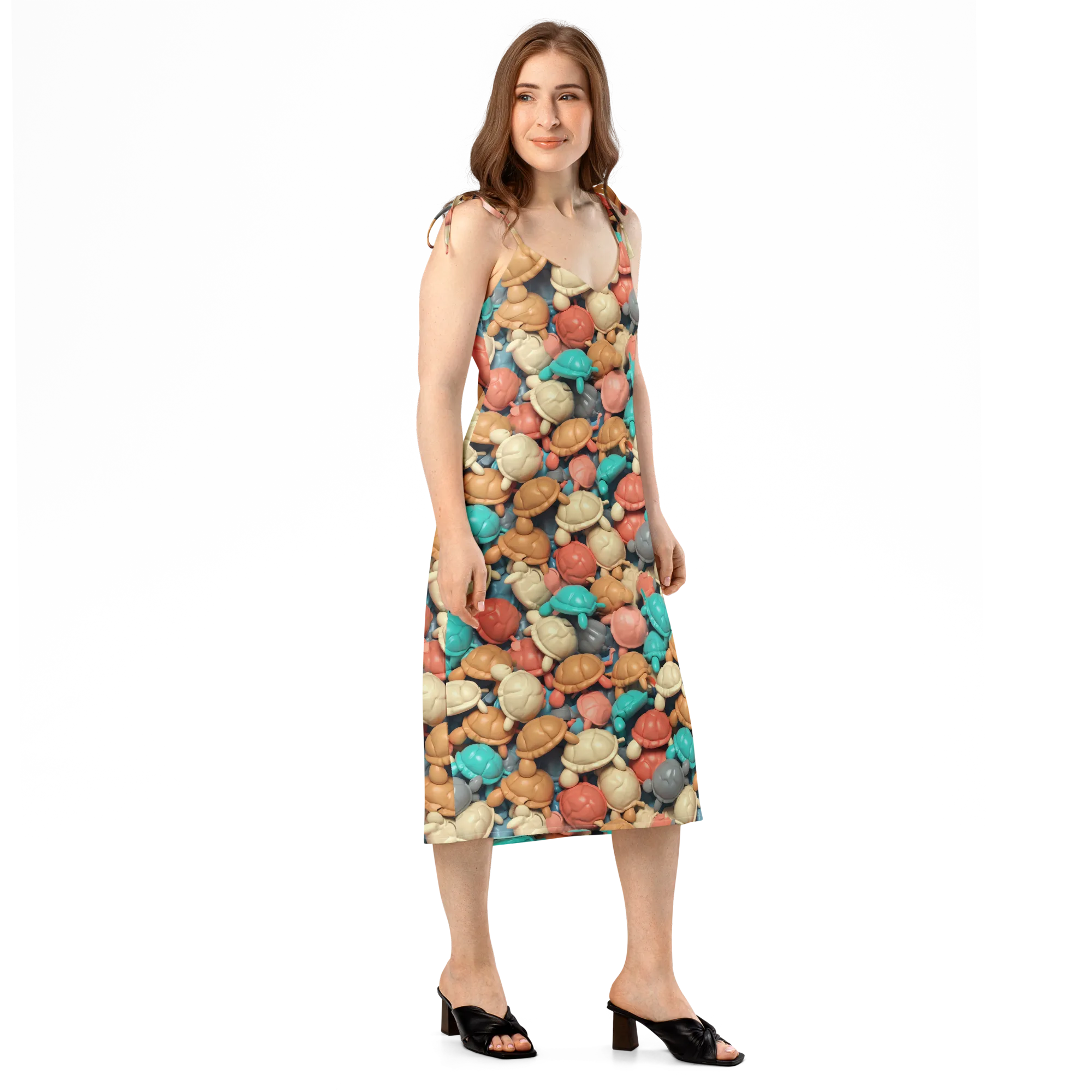 Turtle Taffy on Slip Dress — Right Front