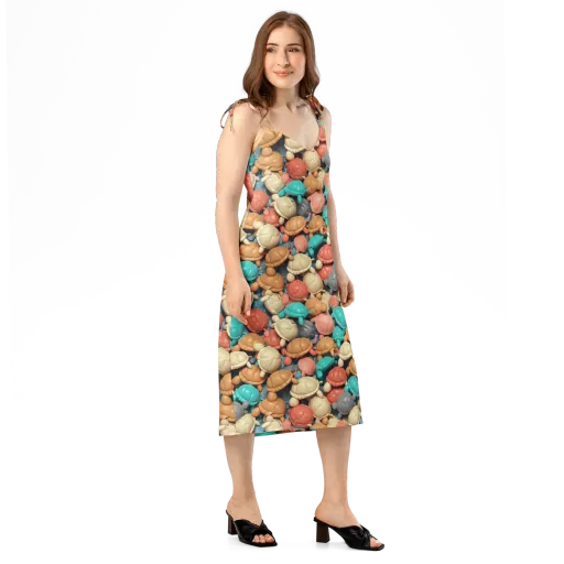 Turtle Taffy on a Slip Dress