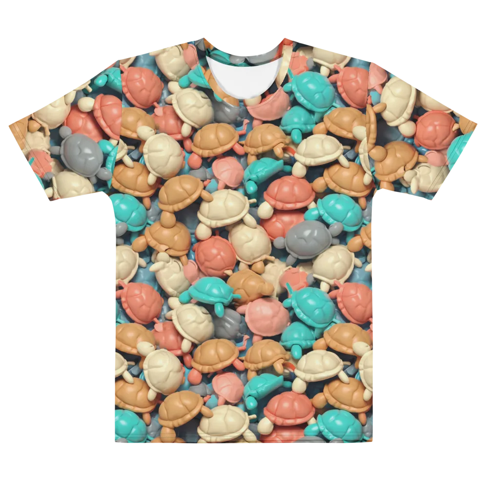 Turtle Taffy on Men's Cotton Crew Neck T-Shirt — Front