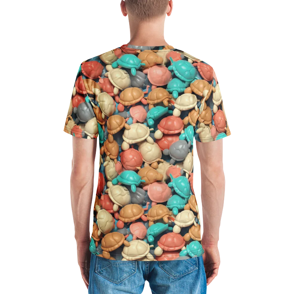 Turtle Taffy on Men's Crew Neck T-Shirt — Back