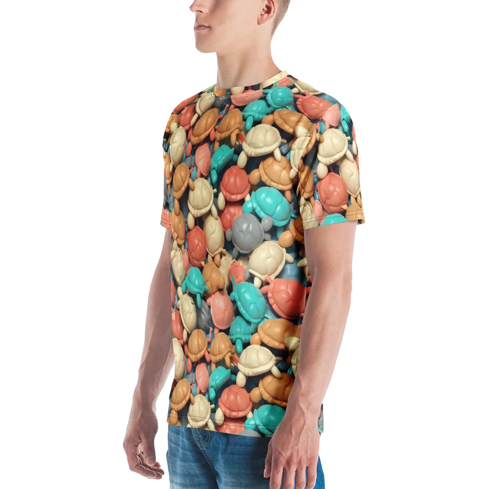 Turtle Taffy on Men's Crew Neck T-Shirt — Left