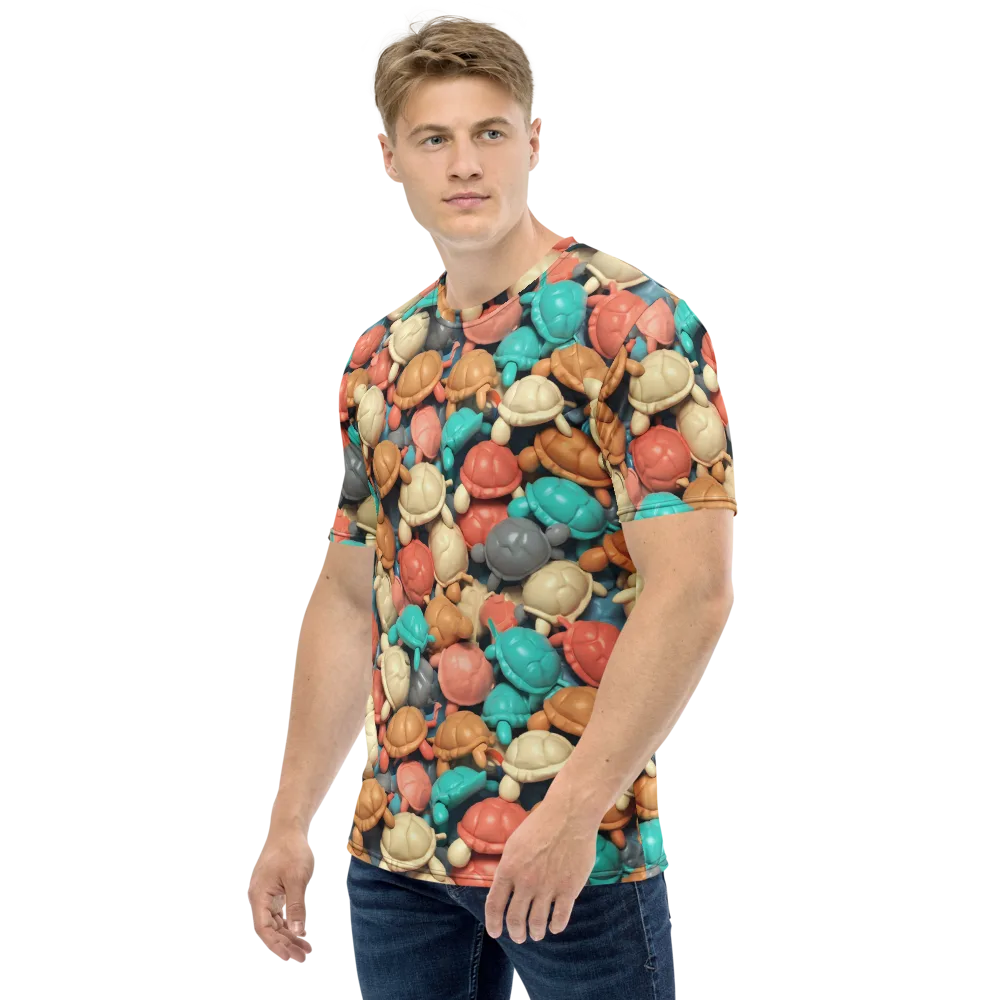 Turtle Taffy on Men's Crew Neck T-Shirt — Left