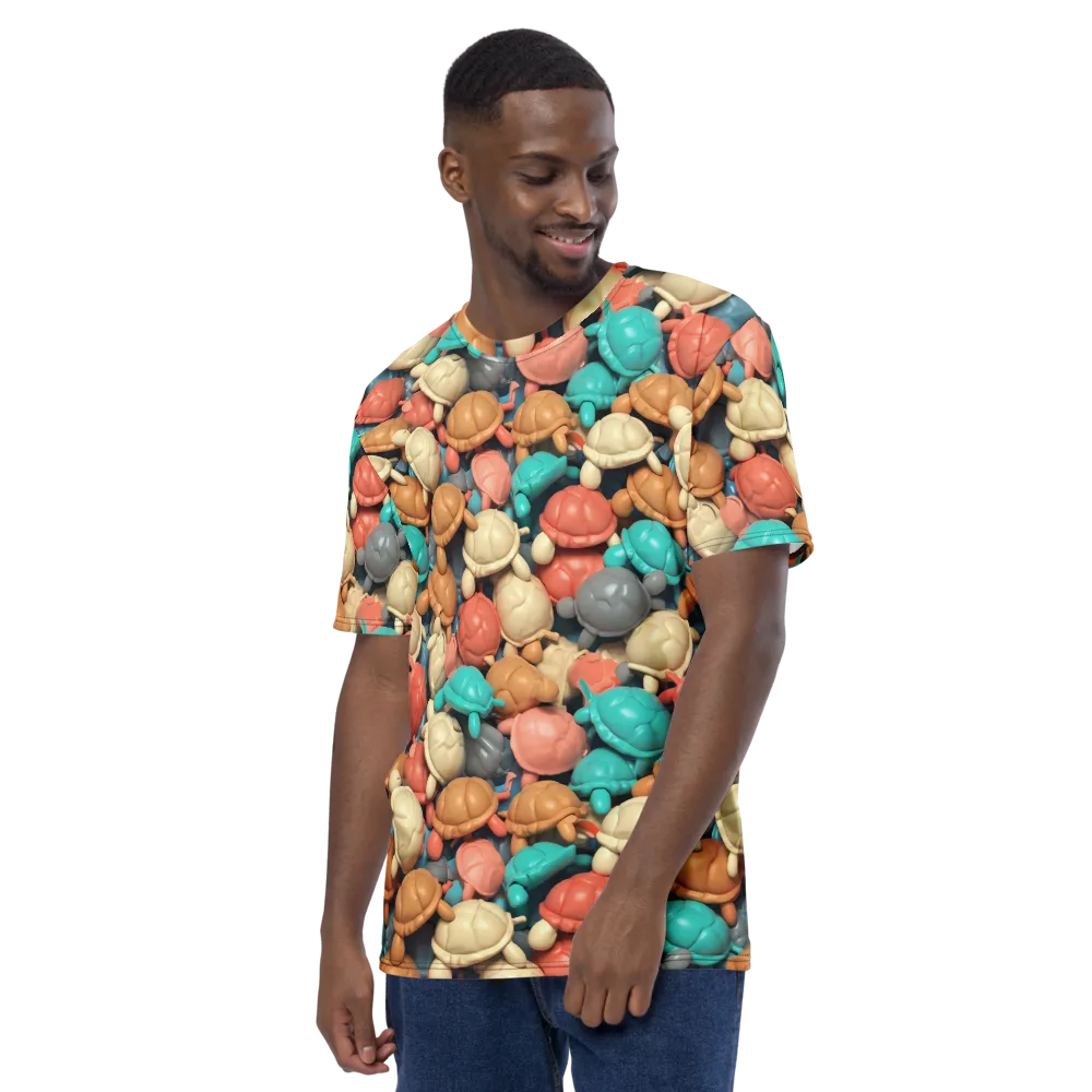 Turtle Taffy on Men's Crew Neck T-Shirt — Left
