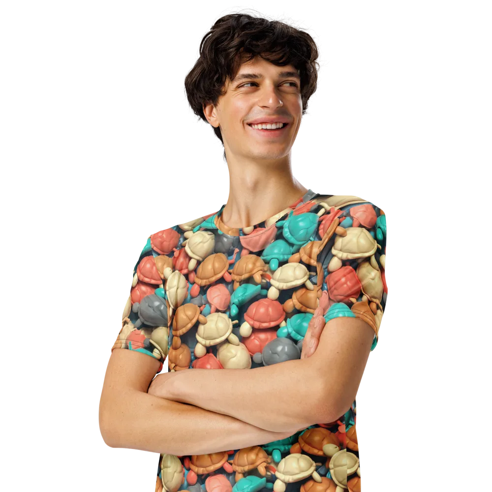 Turtle Taffy on Men's Crew Neck T-Shirt — Left Front