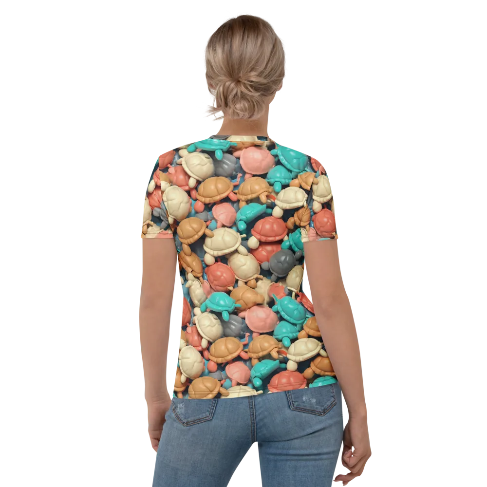 Turtle Taffy on Women's Crew Neck T-Shirt — Back