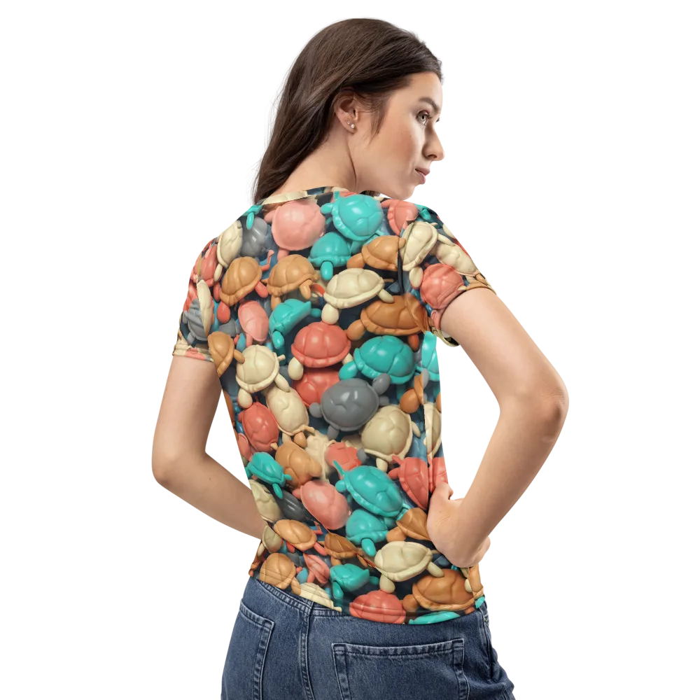 Turtle Taffy on Women's Crew Neck T-Shirt — Back