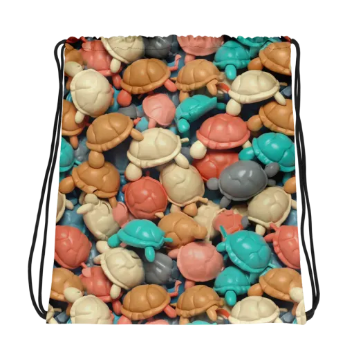 Turtle Taffy on a Drawstring Bag