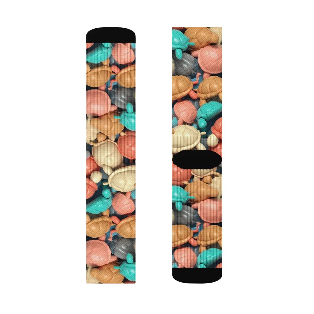 Turtle Taffy on Socks — Right Sock