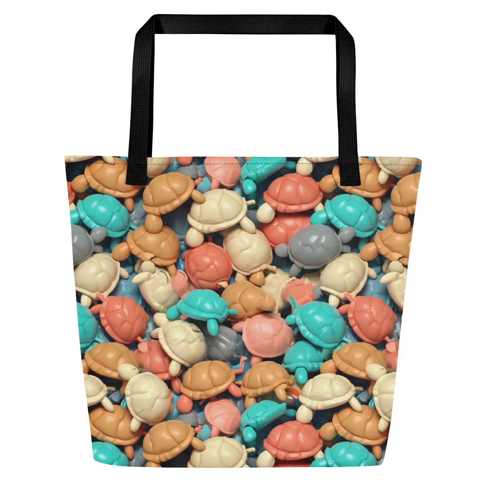 Turtle Taffy on Large Tote Bag W/ Pocket — Front