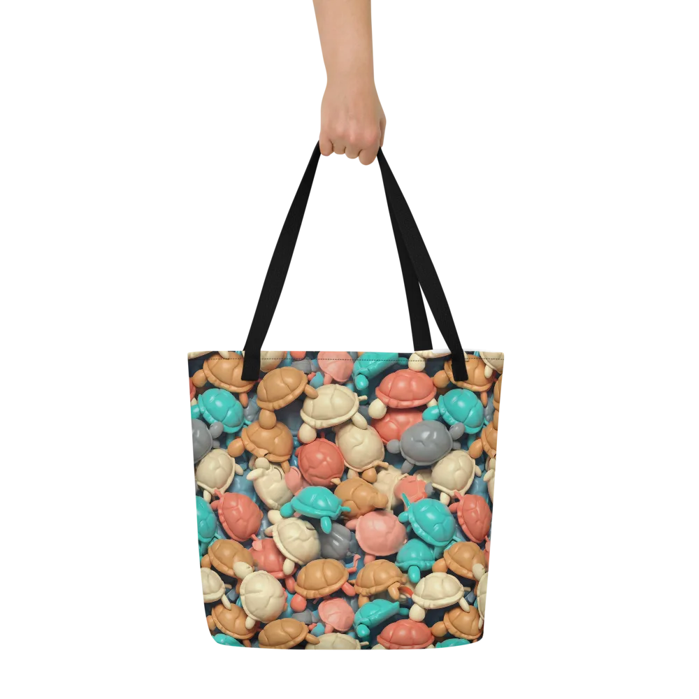 Turtle Taffy on Large Tote Bag W/ Pocket — Front