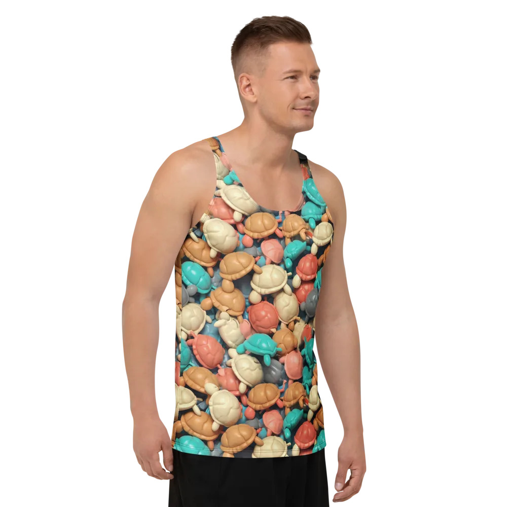 Turtle Taffy on Men's Tank Top — Right Front