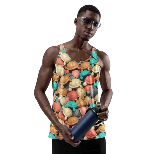Turtle Taffy on a Men's Tank Top