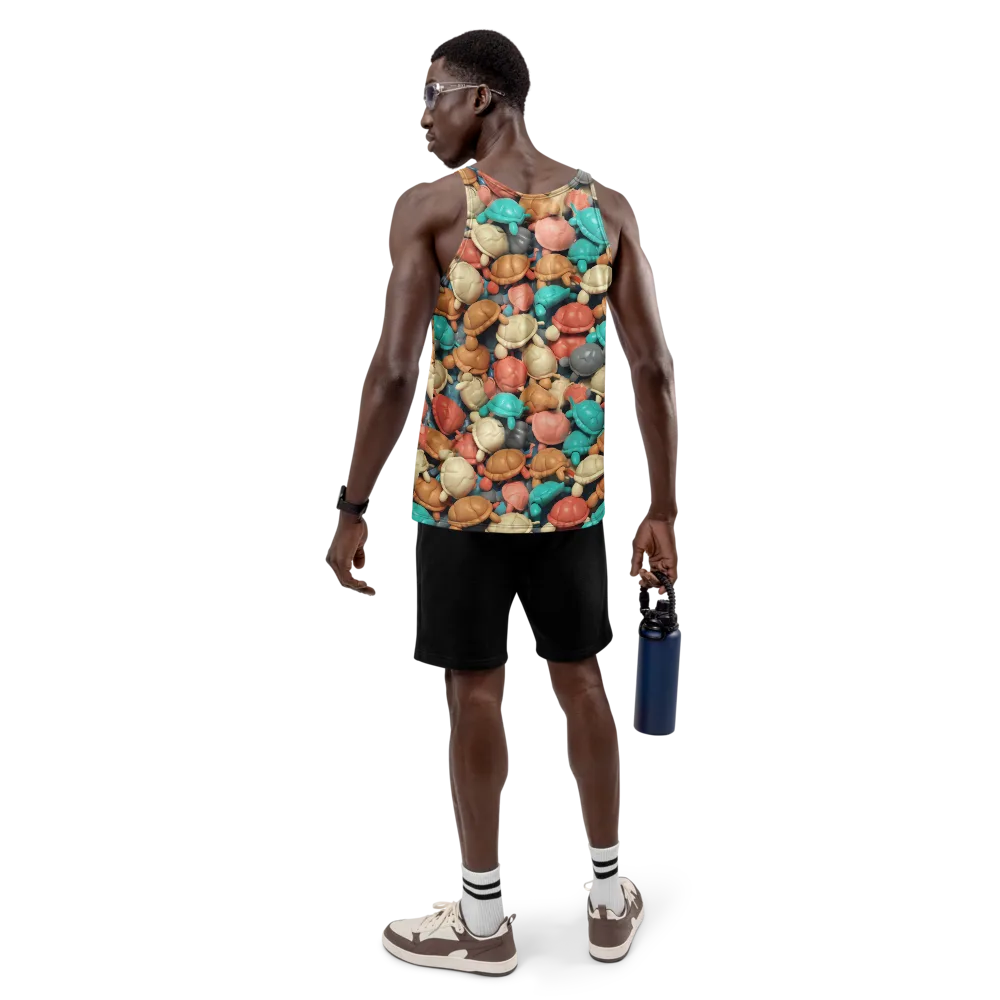 Turtle Taffy on Men's Tank Top — Back