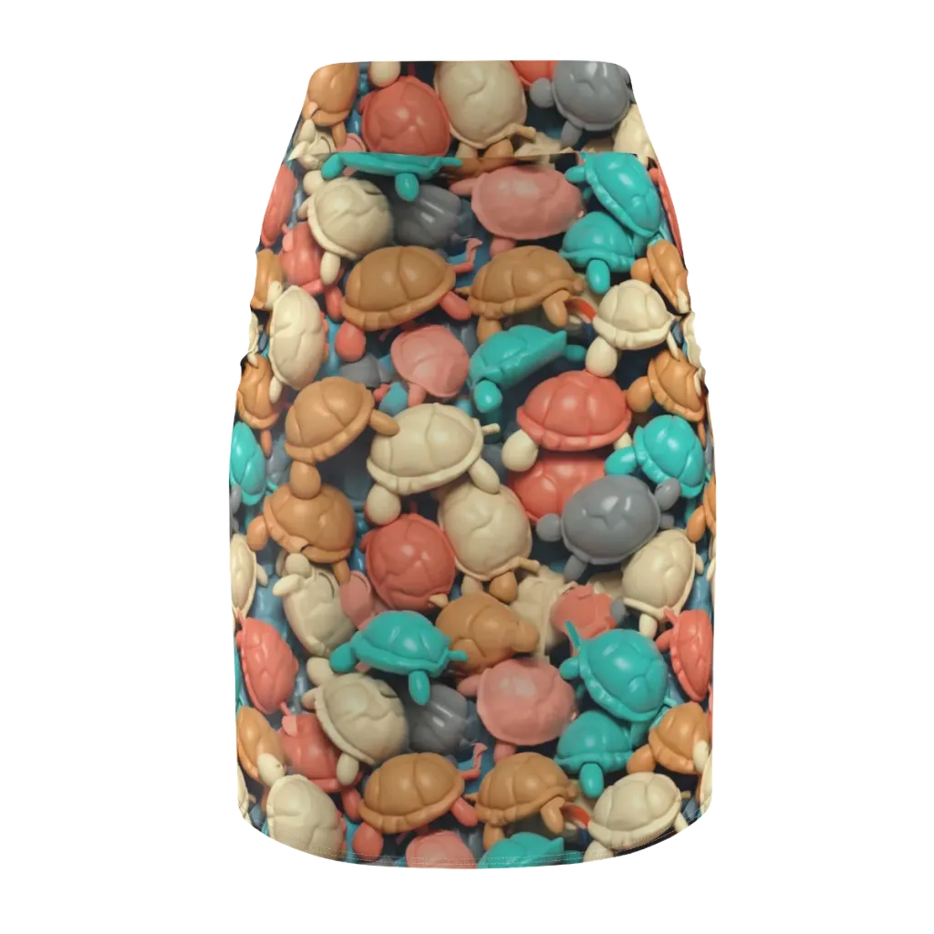 Turtle Taffy on Pencil Skirt — Back