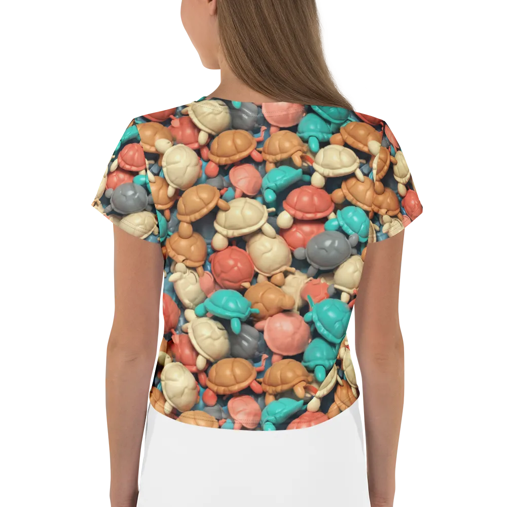 Turtle Taffy on Crop Tee — Back