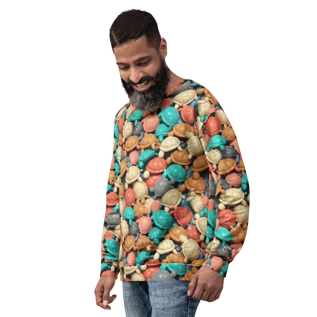 Turtle Taffy on Sweatshirt — Left Front