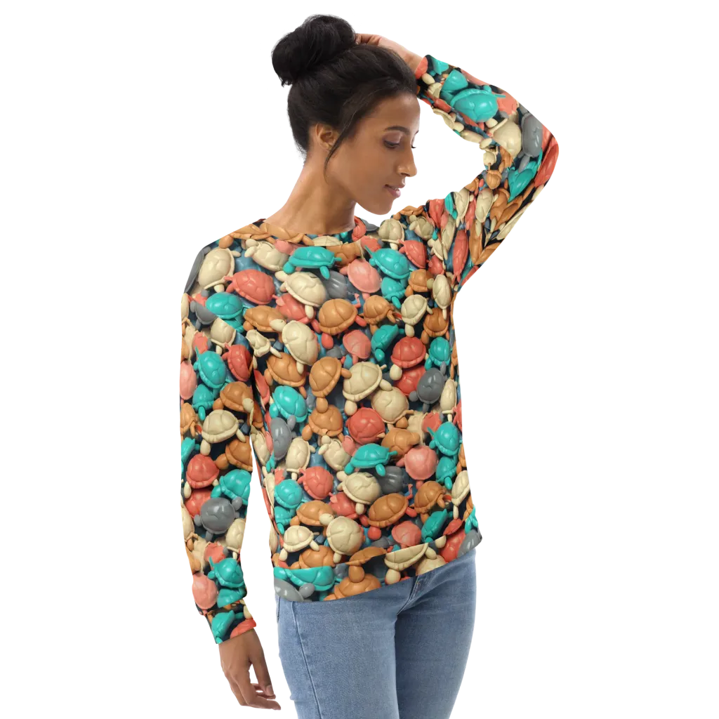 Turtle Taffy on Sweatshirt — Right Front