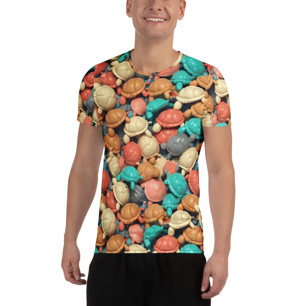Turtle Taffy on Men's Athletic T-Shirt — Front