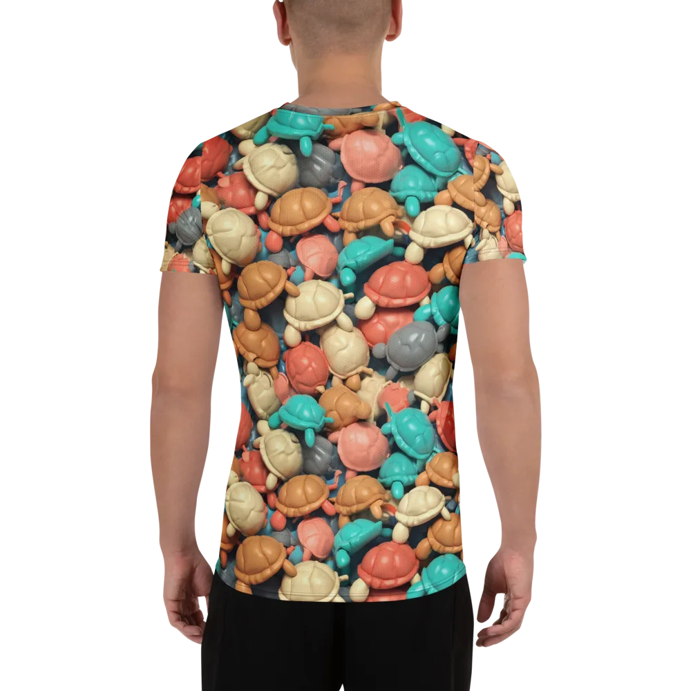 Turtle Taffy on Men's Athletic T-Shirt — Back