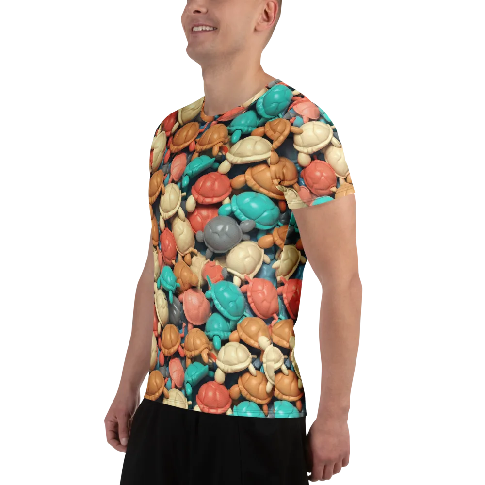 Turtle Taffy on Men's Athletic T-Shirt — Left