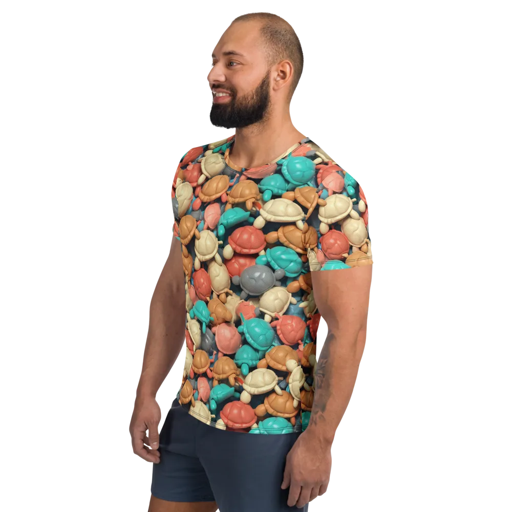 Turtle Taffy on Men's Athletic T-Shirt — Left