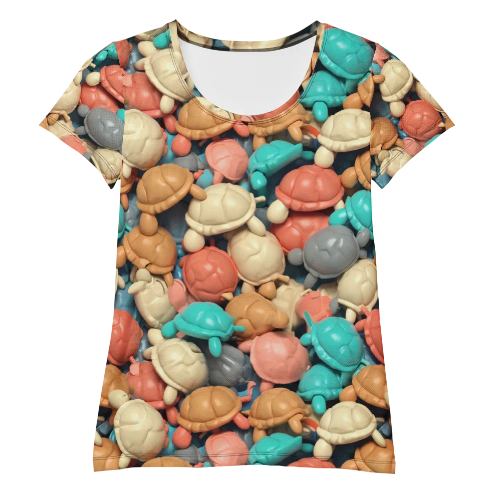 Turtle Taffy on Women's Athletic T-Shirt — Front