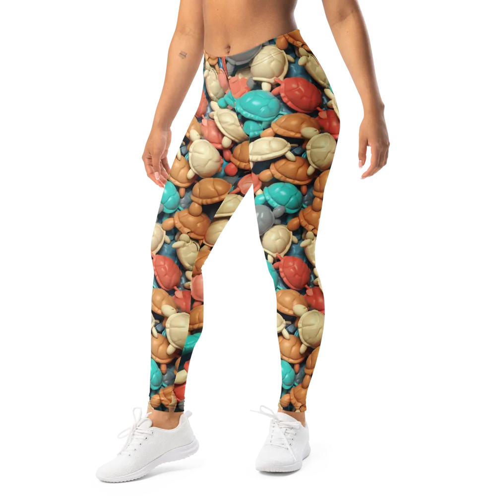 Turtle Taffy on Leggings — Left Front
