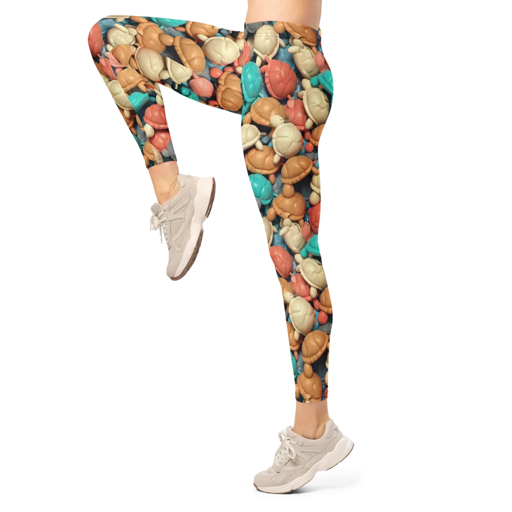 Turtle Taffy on Leggings — Left