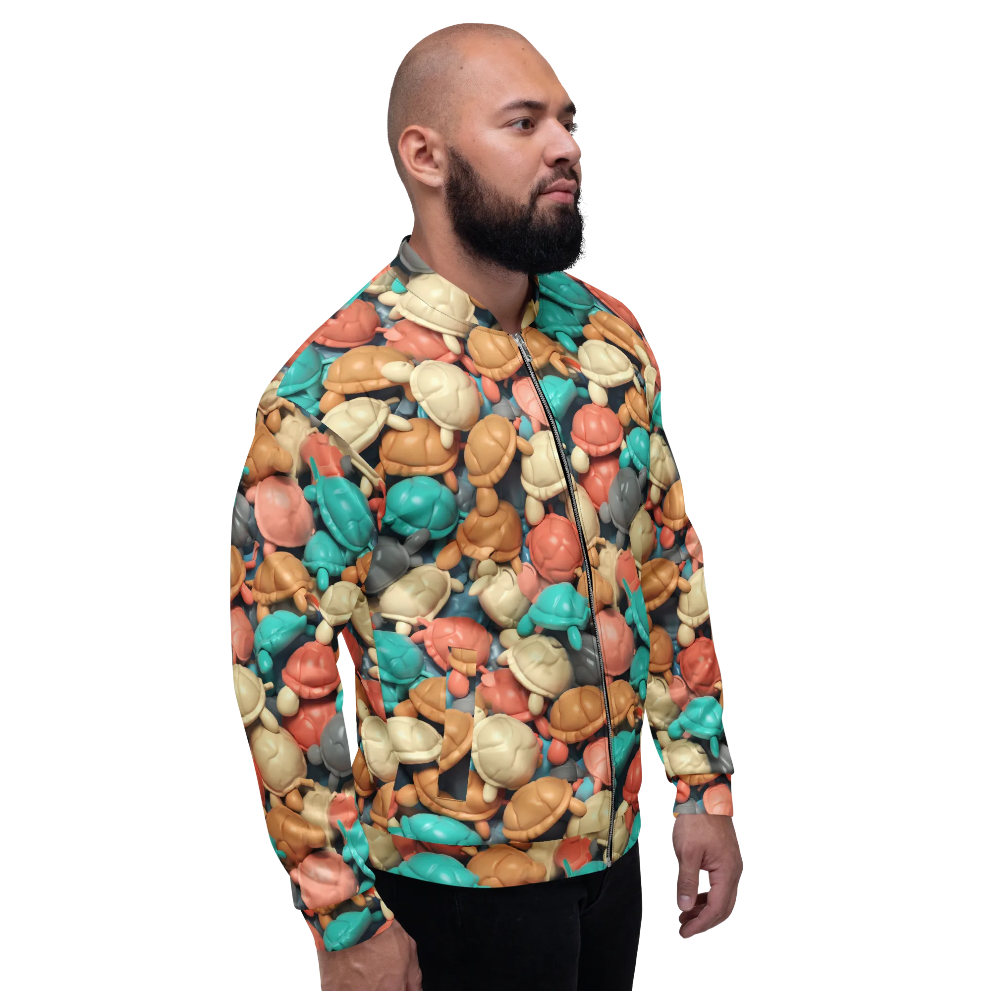 Turtle Taffy on Bomber Jacket — Right