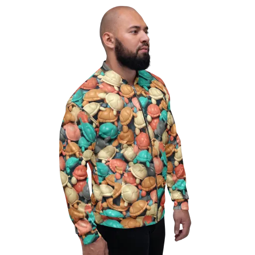 Turtle Taffy on a Bomber Jacket