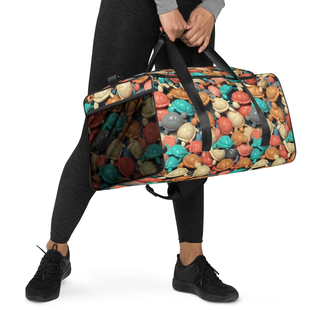 Turtle Taffy on Duffle Bag — Right Front