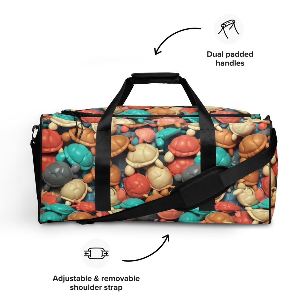 Turtle Taffy on Duffle Bag — Front