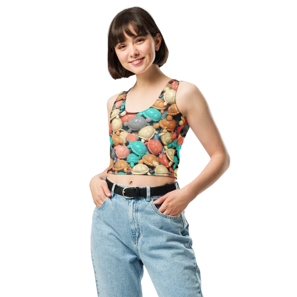 Turtle Taffy on Crop Top — Front