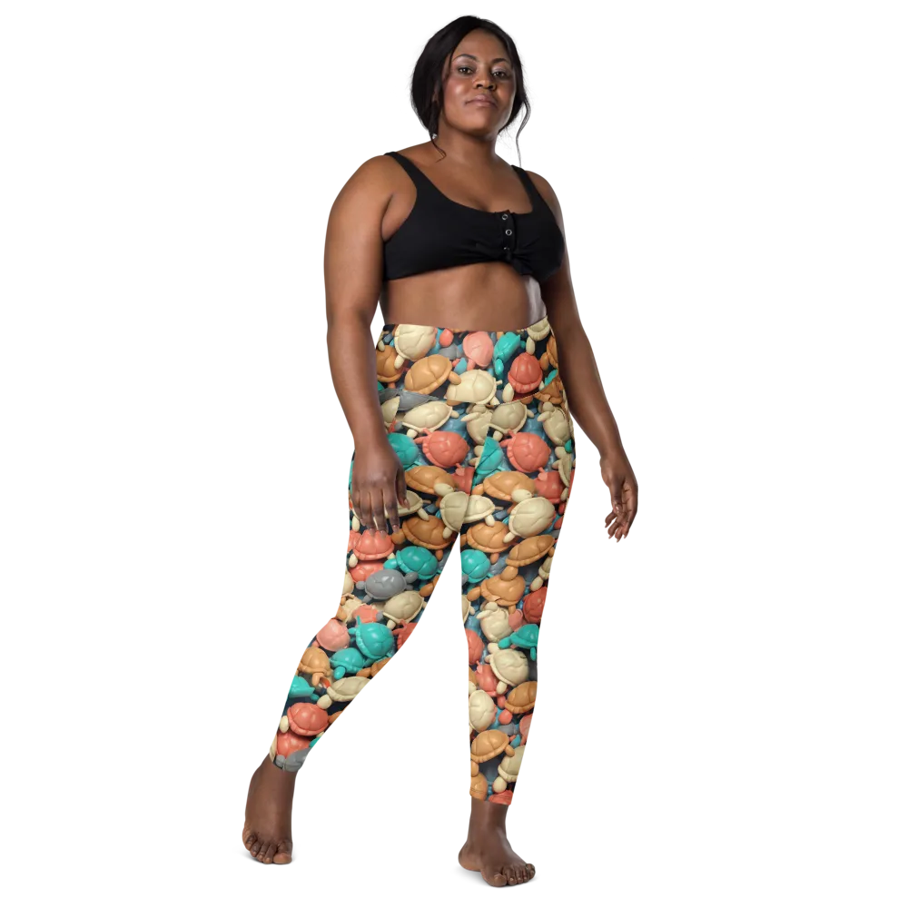 Turtle Taffy on Leggings with Pockets — Front