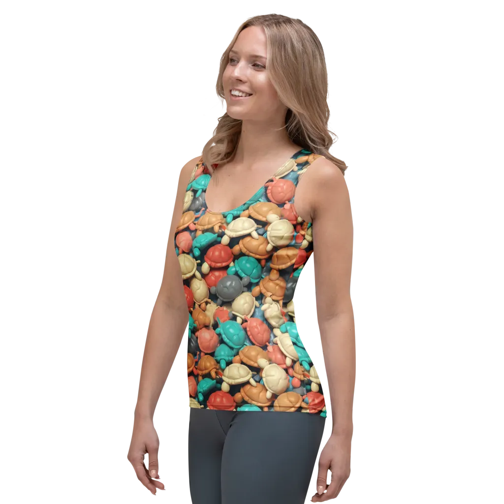 Turtle Taffy on Women's Tank Top — Left Front