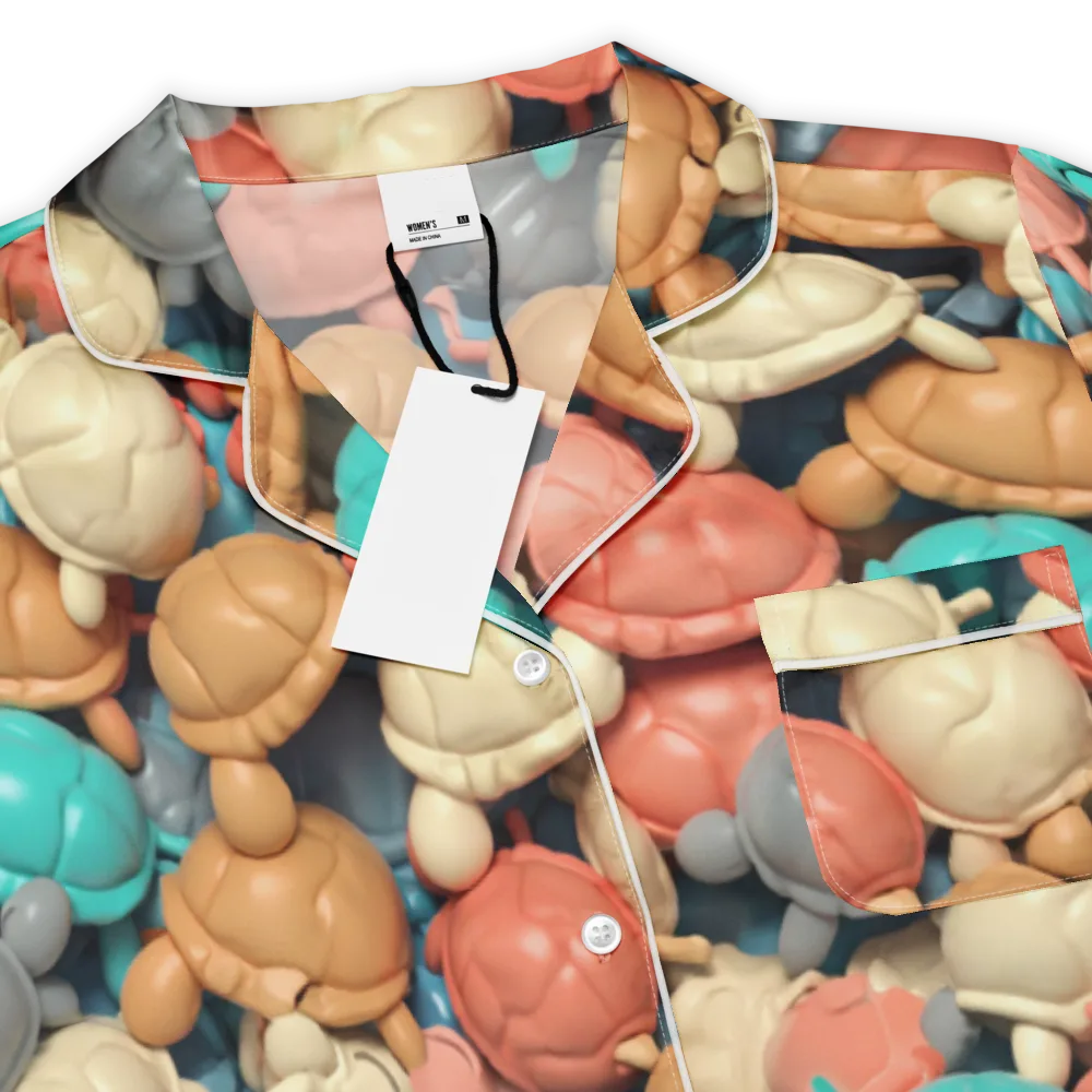 Turtle Taffy on Women's Short Sleeve Pajama Top — Product details