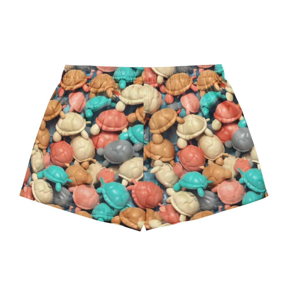 Turtle Taffy on Women's Pajama Shorts — Back