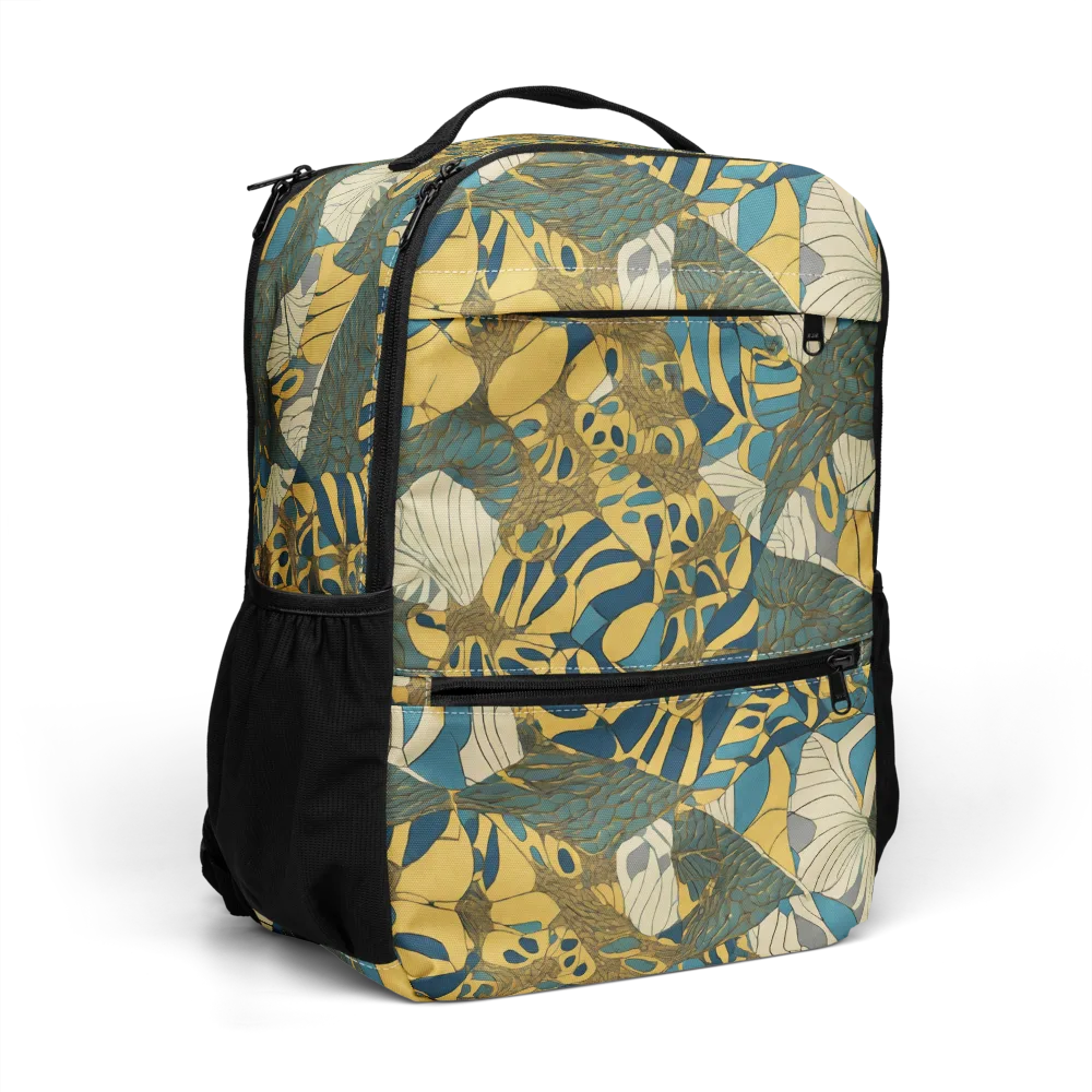 Gilded Monstera on Utility Backpack — Right Front