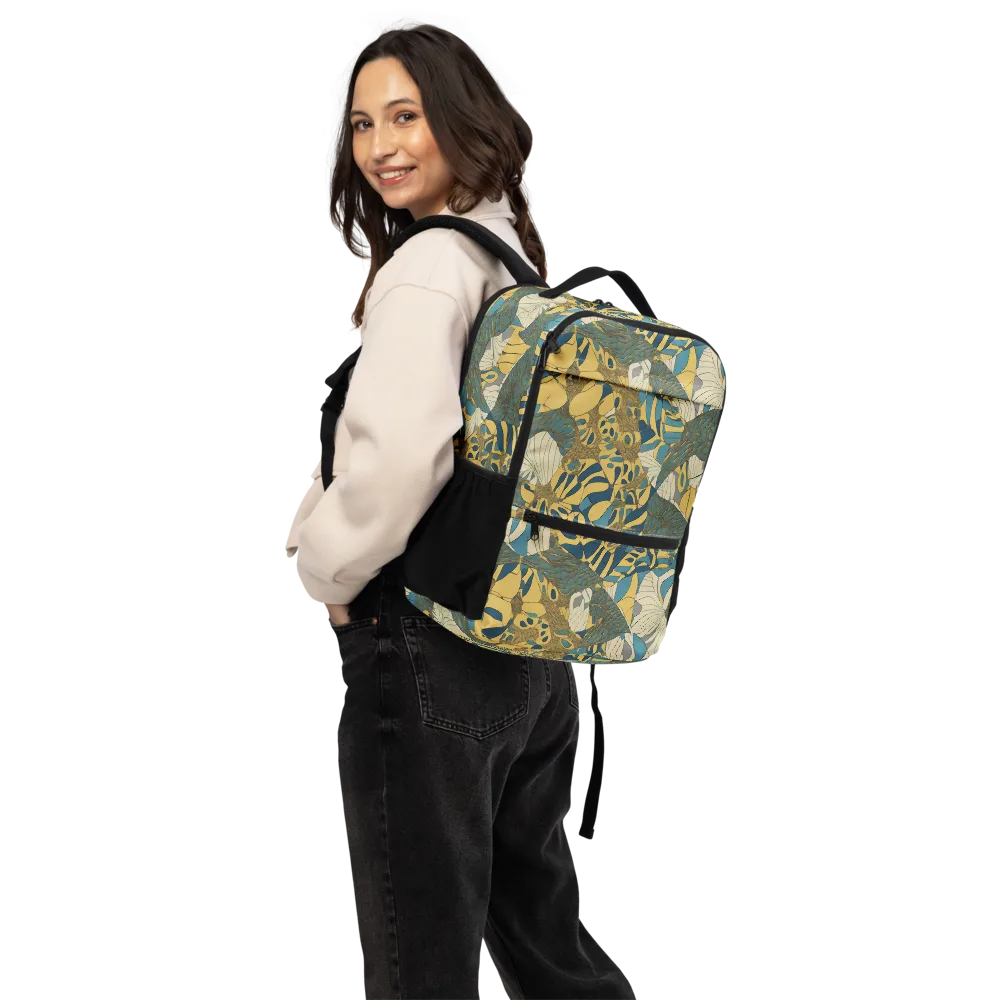 Gilded Monstera on Utility Backpack — Back