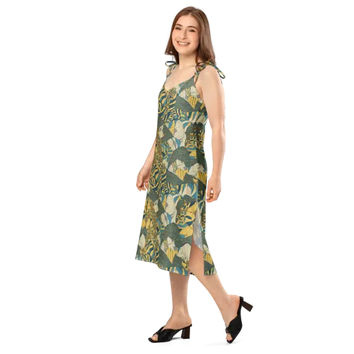 Gilded Monstera on a Slip Dress