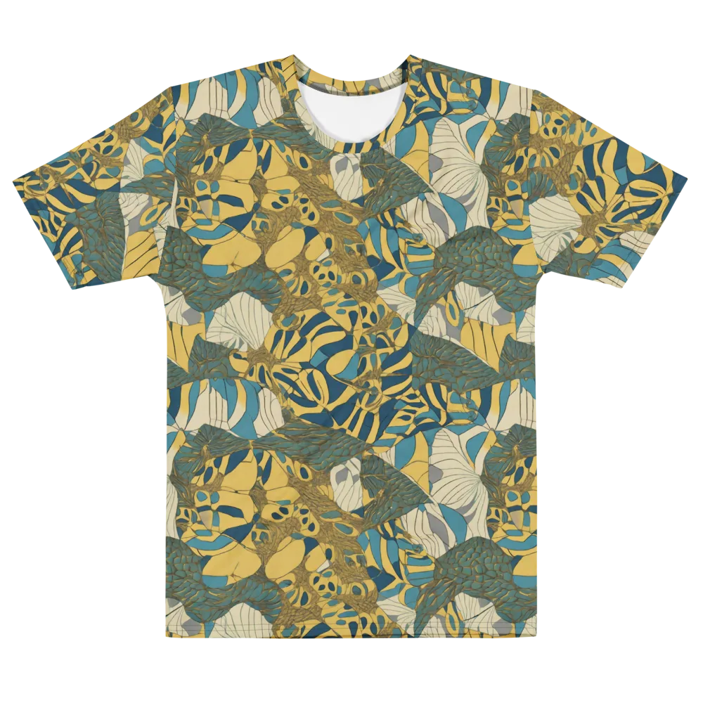 Gilded Monstera on Men's Cotton Crew Neck T-Shirt — Front
