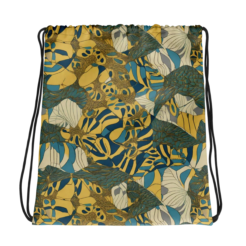 Gilded Monstera on Drawstring Bag — Photo