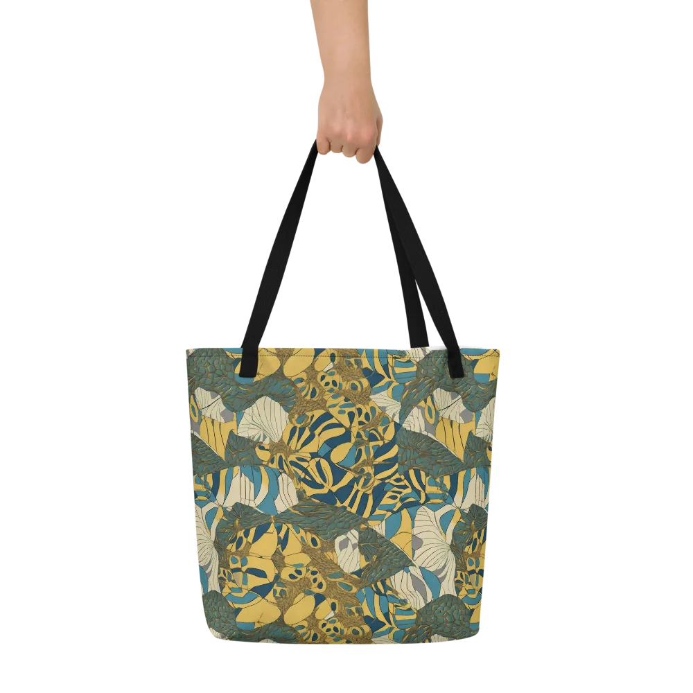 Gilded Monstera on Large Tote Bag W/ Pocket — Front