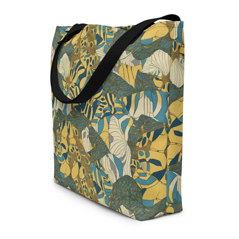 Gilded Monstera on Large Tote Bag W/ Pocket — Front
