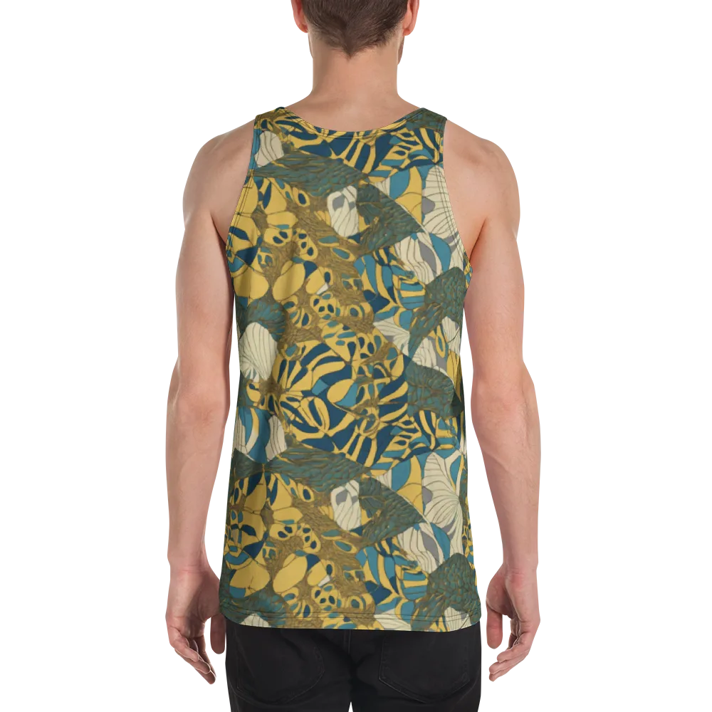 Gilded Monstera on Men's Tank Top — Back