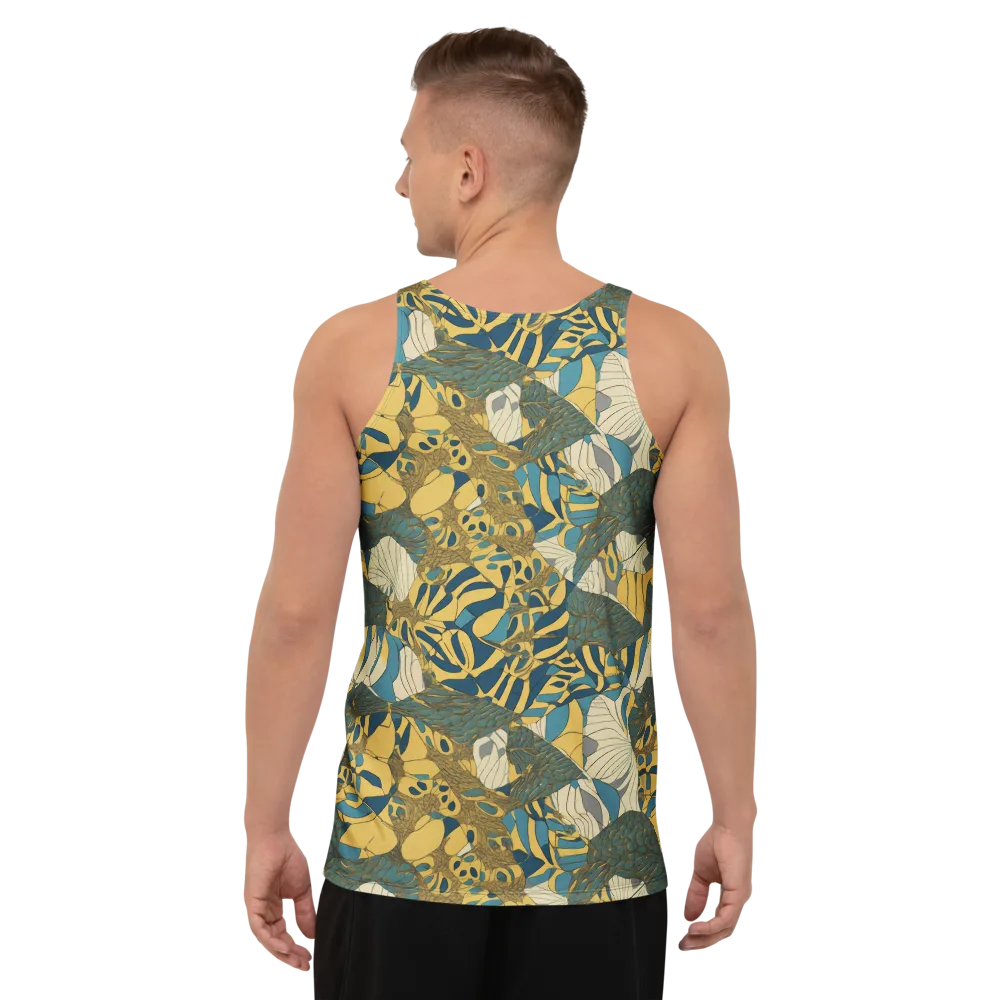 Gilded Monstera on Men's Tank Top — Back