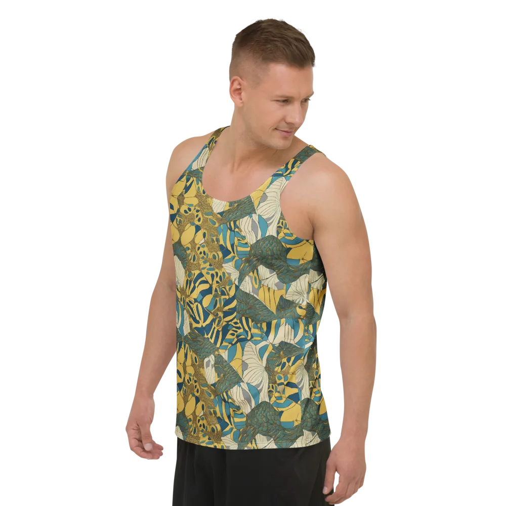 Gilded Monstera on Men's Tank Top — Left Front