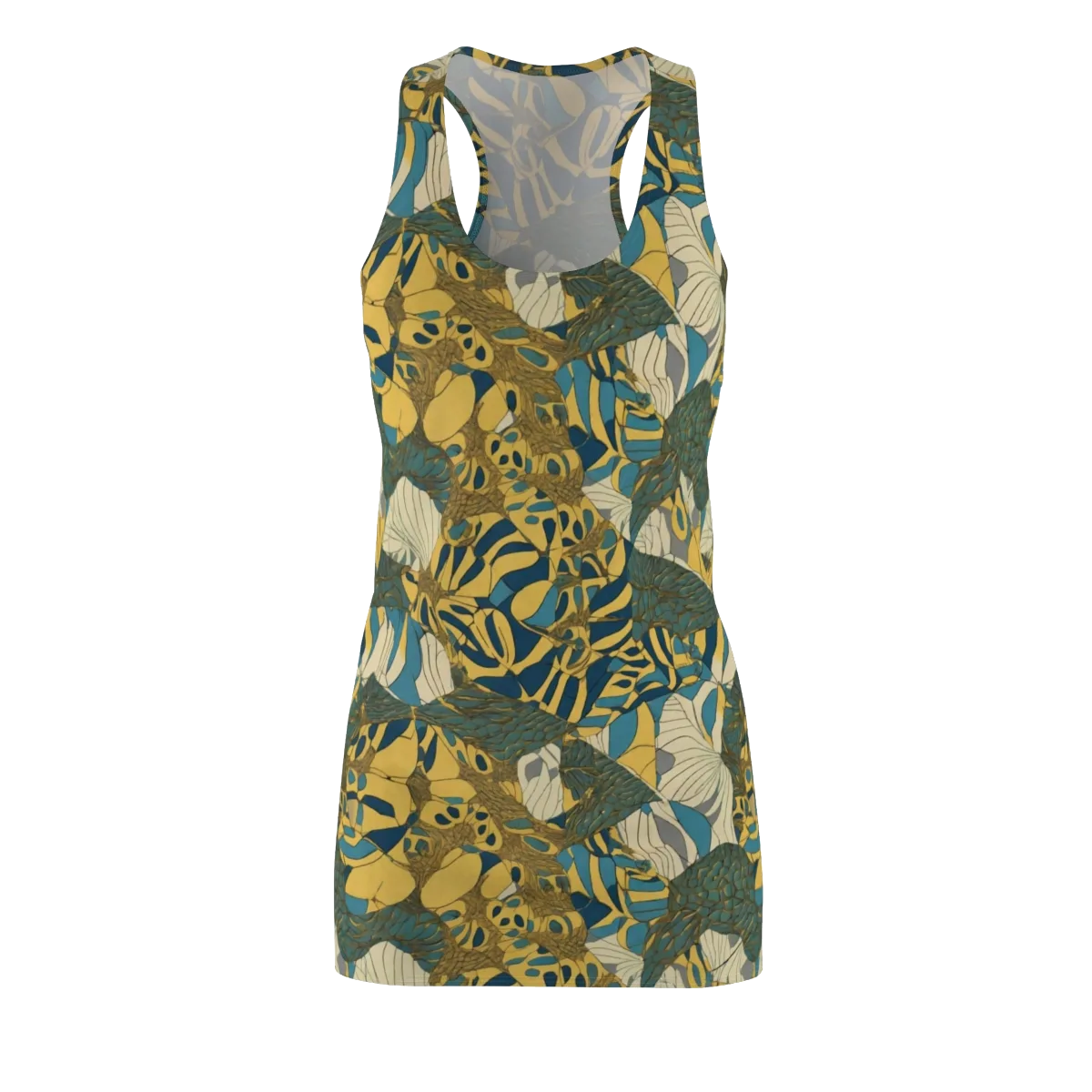 Gilded Monstera on Racerback Dress — Front