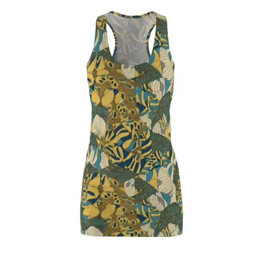 Gilded Monstera on a Racerback Dress