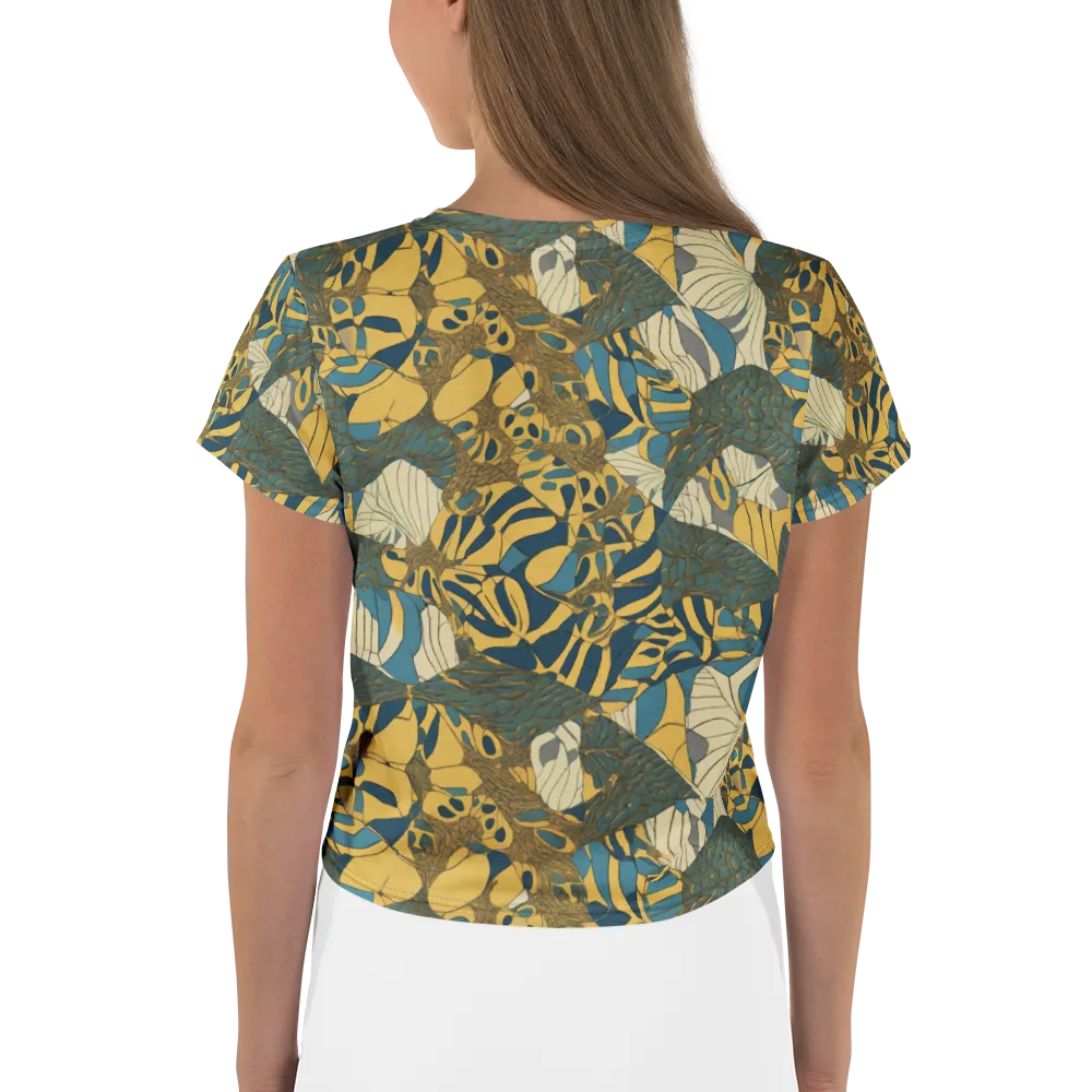 Gilded Monstera on Crop Tee — Back